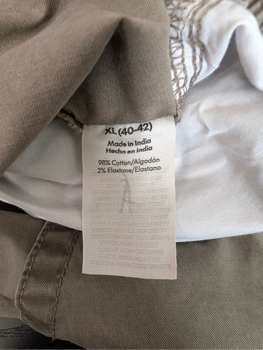 No Boundaries Men's XL Cargo Pants NWT Straight Fit Taupe Drawstring Stretch
